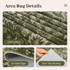 4x6 Ft Area Rugs for Living Room, Soft Non-Slip Machine Washable Rug, Vintage - Image 7
