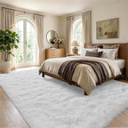 Noahas 4'x5'3'' White Fluffy Soft Area Rug Non-Slip - Image 3