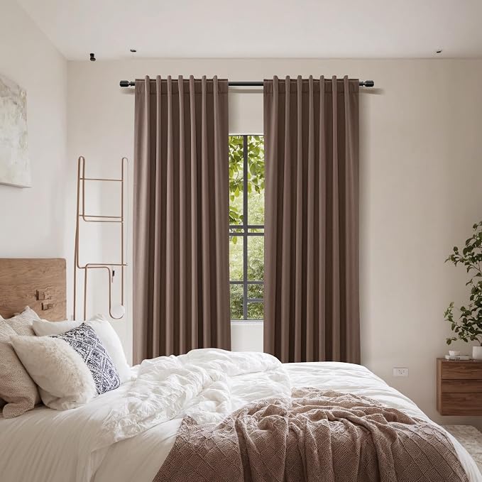 100% Blackout Curtains 96 Inch Length 2 Panels Set - Image 8