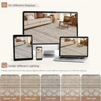 cotiled Boho 7x9 Area Rug for Living Room: Large Moroccan Washable Rug | Solve - Image 8