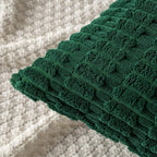 MIULEE Corduroy Decorative Throw Pillow Covers 18x18 Dark Green Pack of 2 | - Image 4