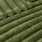 Exclusivo Mezcla Striped Fleece Throw Blanket - Image 4