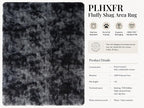 PLHXFR 6x9 Area Rugs Living Room: Fluffy Bedroom Soft Shag Rug Black Grey | - Image 4