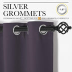 NICETOWN Greyish Purple Blackout Curtains 68 inches Length - Image 2
