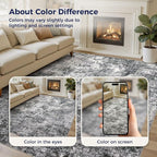 DMOYEST Area Rug Living Room Rugs 10x12 Washable Abstract Grey Carpet | Neutral - Image 7