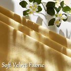 GIGIZAZA Yellow Velvet Pillow Covers 16x16 Decorative Pillows Pack of 2 | Throw - Image 5