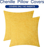 CaliTime Decorative Throw Pillow Covers 16 X 16 Inches Mustard Yellow | Pack of - Image 6