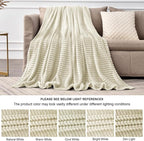 BEDELITE 3D Ribbed Jacquard Beige King Size Blankets - Image 8