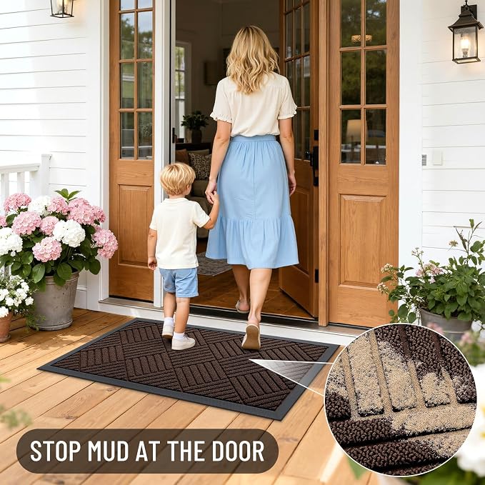 OLANLY Front Door Mat Outside Entrance 33x21, Waterproof Heavy-Duty Doormat | - Image 7