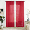 SpaceDresser Check Sheer Curtains 63 Inches Long by SpaceDresser