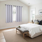 MIULEE Blackout Curtains for Bedroom 2 Panels 55x68 Inch Long Greyish White | - Image 6