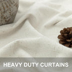 Pitalk 100% Blackout Short Linen Curtains - Image 3