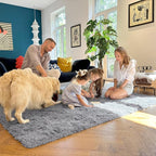 OLANLY 4x4 Machine Washable Accent Rug, Soft Fluffy Shaggy Area Rug - Image 6