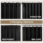 Pitalk Black Extra Long Curtains 120 Inches Long - Image 5