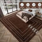 Area Rug Living Room Bedroom: 5x7 Fluffy Plush Shag Carpet Brown | - Image 9
