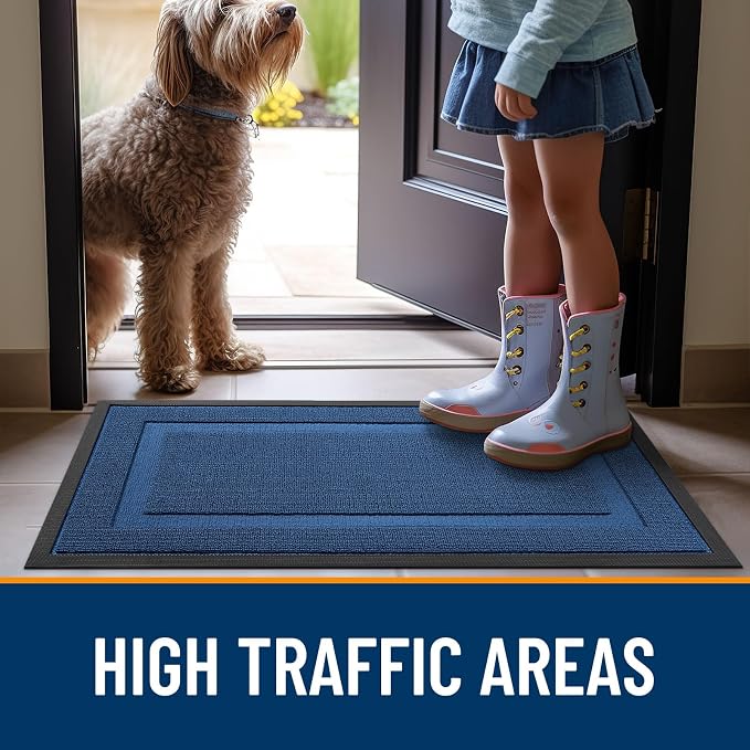 OLANLY Front Door Mat Outside 71x23, All-Season Heavy-Duty Rubber Doormat | - Image 6