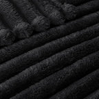 Exclusivo Mezcla Striped Twin Size Fleece Blanket - Image 4