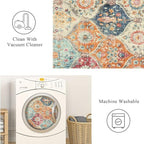 Lahome Moroccan Washable Runner Rug 2x10, Kitchen Runners - Image 3