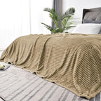BEDELITE 3D Ribbed Jacquard Brown King Size Blankets - Image 2