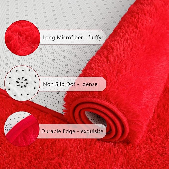 Chicrug Soft Area Rugs for Bedroom Living Room Plush Fluffy Rug 5x8 | Shag - Image 2
