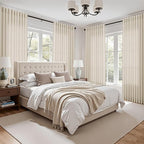 Birch Beige Linen Curtains for Living Room 100 Inches Long Light Filtering Semi - Image 7