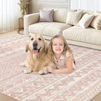 cotiled Boho 5x8 Area Rugs for Living Room: Soft Moroccan Washable Rug | Solve - Image 9