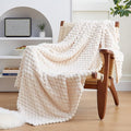 EXQ Home Gentle Soft Fleece Throw Blanket – Cozy Lightweight 3D Imitation by EXQHomeTexitleCoLtd