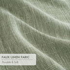 MIULEE Sage Green Pinch Pleated 100% Blackout Linen Curtains 40x108 Inches | - Image 6