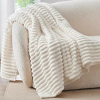 BEDELITE Ribbed Fleece Throw Blanket by BEDELITE
