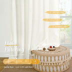 Linen Semi Sheer Curtains 84 inch Long - Image 4