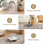 HEBE Hallway Runner Rug 2'x6', Washable Non Slip Kitchen Rug Runner | Soft Boho - Image 5