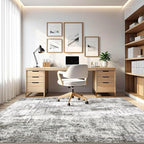 LOONGRUG 6x9 Area Rugs Washable Neutral Modern Living Room Rug Grey Black | - Image 8