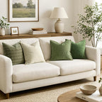 MIULEE Decorative Euro Sham Pillow Covers 24x24 Inch Sage Green 2 Pack | - Image 5