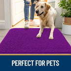 OLANLY Dog Door Mat for Muddy Paws 59x35, Super Absorbent Chenille Mud Mat | - Image 6