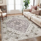 SERISSA 5x7 Washable Non Slip Boho Area Rug by SERISSAHomeDecorCollection