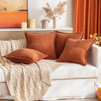 MIULEE Fall Burnt Orange Decorative Lumbar Throw Pillow Covers - Image 7