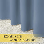 NICETOWN Blackout Stone Blue Curtains 63 inch Length - Image 6