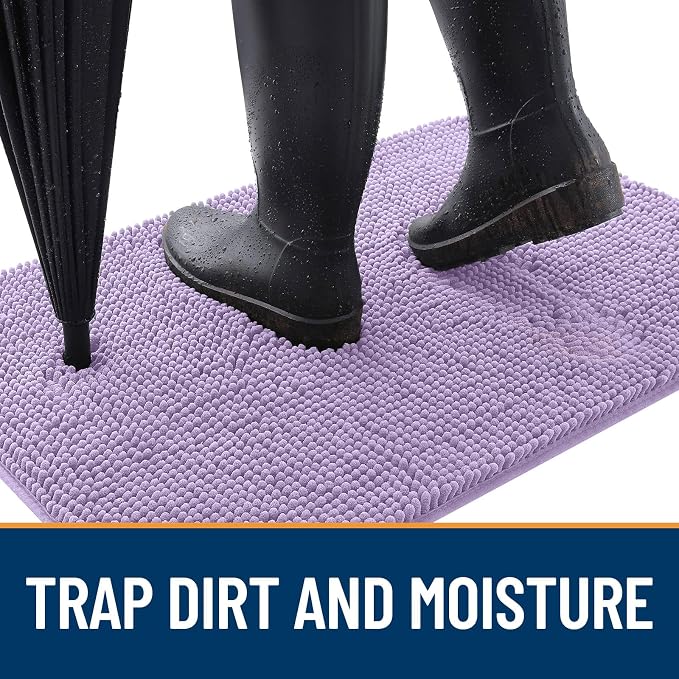 OLANLY Dog Door Mat for Muddy Paws 59x24, Super Absorbent Chenille Mud Mat | - Image 2