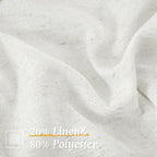 54 Inch Length Ivory White Linen Curtains - Image 2