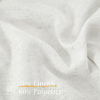 Light Filtering Ivory White Linen Curtains 45 Inches Long - Image 2