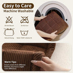 Velvet Couch Covers for Sectional Sofa Washable, Non-Slip L Shaped Sectional - Image 7