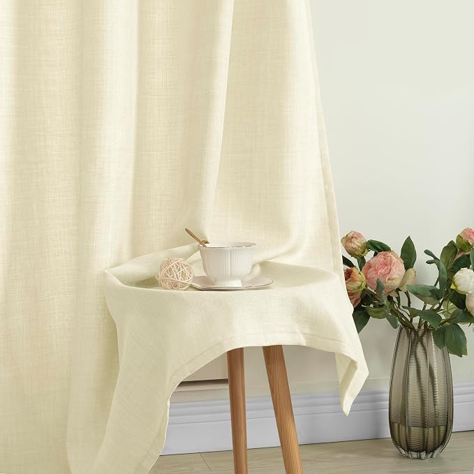 Light Filtering Linen Curtains 54 Inch Long - Image 8