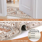 Yamaziot Washable Runner Rug, 2x8 Non-Slip Boho Vintage Hallway Kitchen Rug | - Image 4