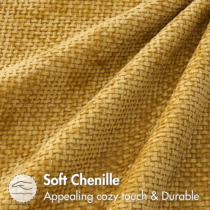 MIULEE Decorative Lumbar Throw Pillow Covers 12x20 in Mustard Yellow 2 Pack | - Image 8