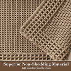 RESARE Waffle Bath Mat for Bathroom, Non Slip Bathroom Rugs 20"x32" Brown | - Image 2