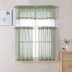 Chyhomenyc Sage Green Sheer Valance - Image 2