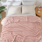 NEWCOSPLAY Fleece Ribbed Cozy Queen Blanket - Image 8
