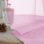 Light Pink Sheer Curtains 84 Inches Long 2 Panels Set, Light Filtering Sheer - Image 2