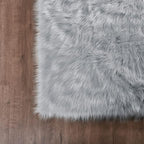 Goolela Grey Area Rug 9x12 Fluffy Fuzzy Furry Rug - Image 6