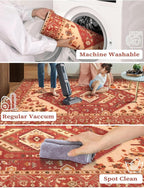 SERISSA 2'6"x10' Washable Non Slip Boho Runner Rug - Image 3